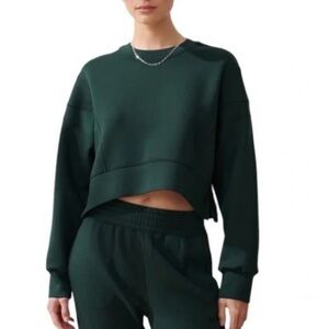 Women's Dark Green Sweatshirt and Pants Set